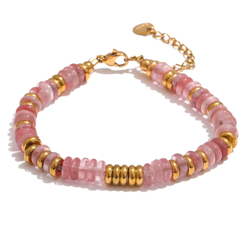 Sylvia Colorful Natural Stone Beaded Bracelet – Boho Chic Jewelry | Huna Jewelry