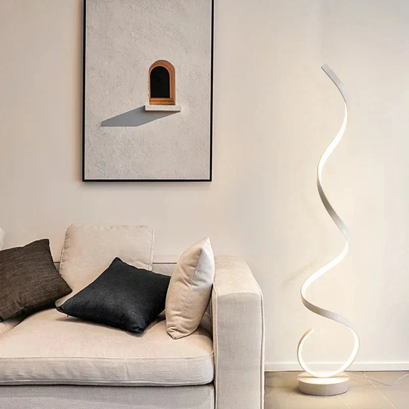 Istanbul – LED-Spiral-Stehleuchte dimmbar 130 cm – modern & elegant