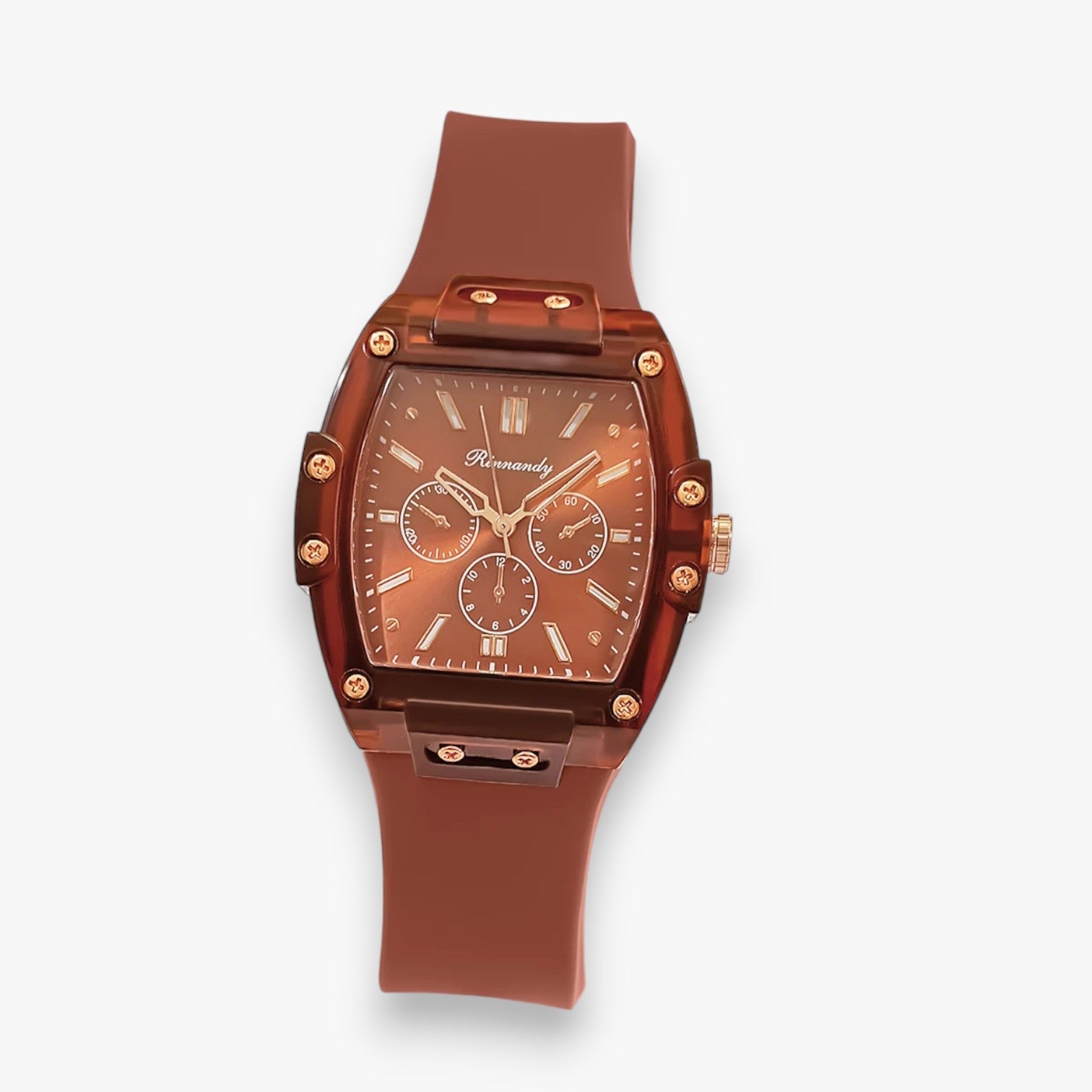 Orologio da donna e comodo con cinturino in silicone - Marrone - cinturino donna ladies watch orologio orologio donna silicone watch watch for women watches women watch - Concept Palermo