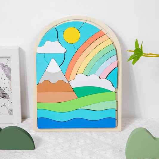 ColorArc | Regenbogen Puzzle aus Holz