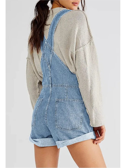 Harlow Vintage Denim Short Overalls