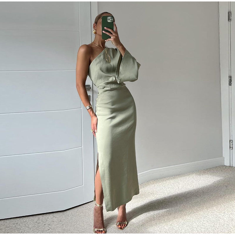 Maxi Dress Cotton Halterneck Backless Wrap Spring Occasion Dress