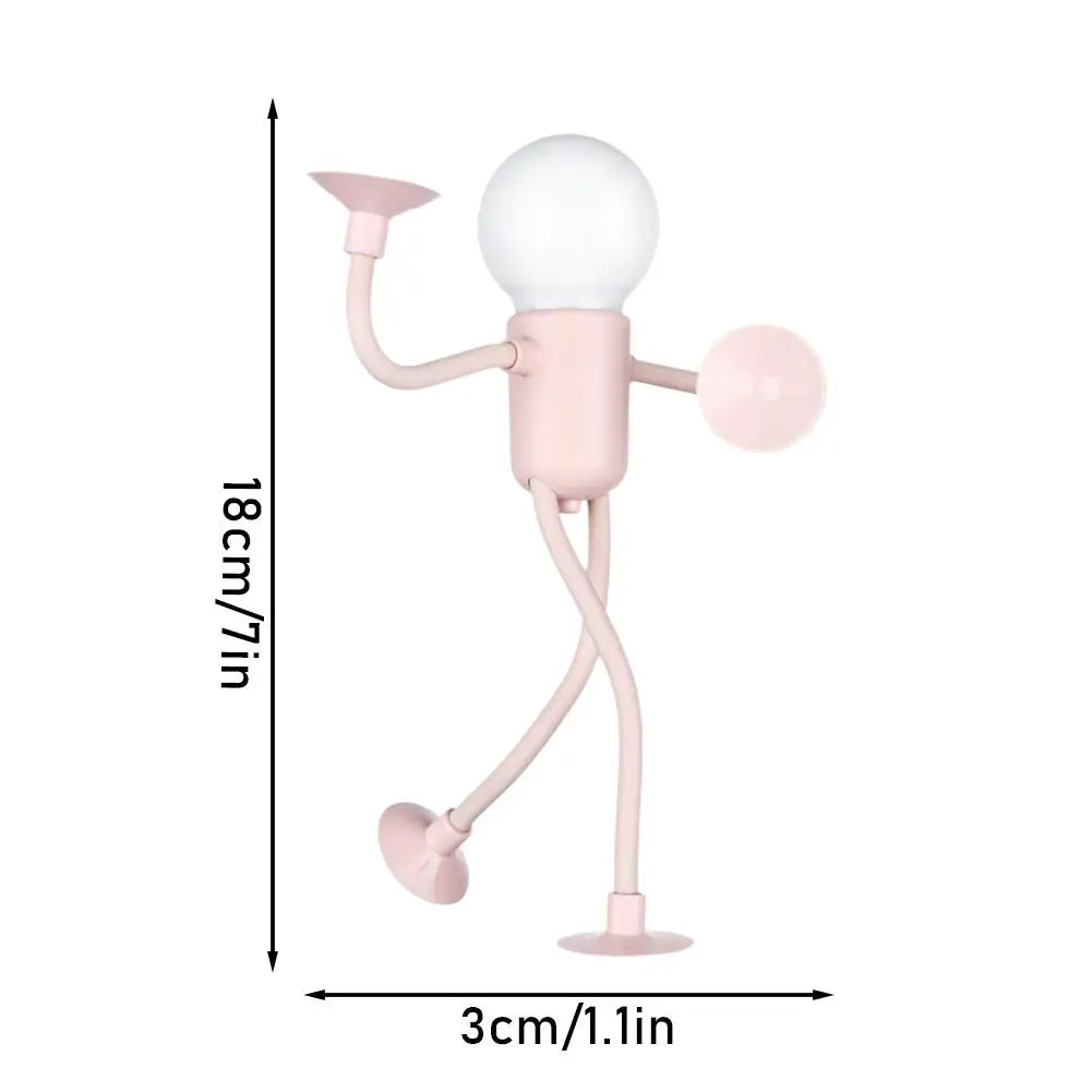 Versatile Small Humanoid Night Lights Changeable Shape Creative Fun Sportsman Table Lamps Button Battery Desk Lamps Ornament