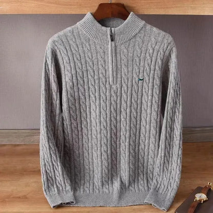Tom Hollinger | Halbhoher Kragen Reißverschluss Strickpullover