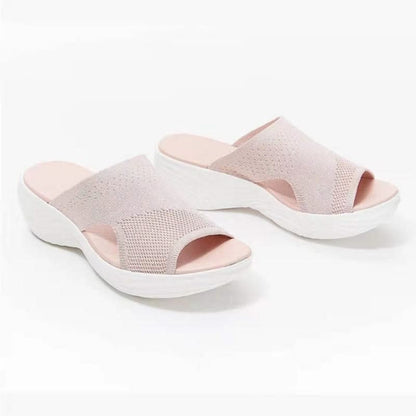 Orthopädische Damensandalen mit verstellbarer Schnalle