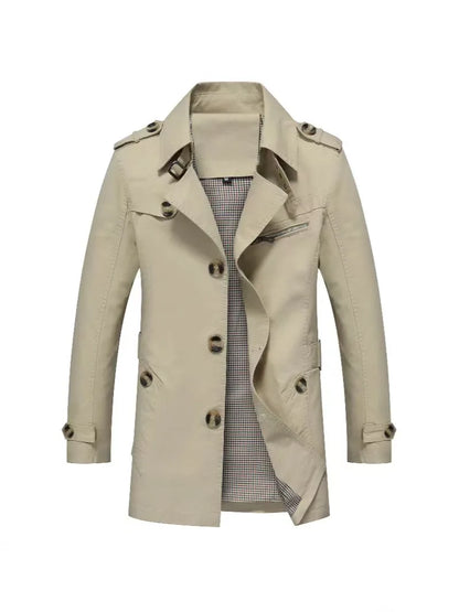 Kacper | Męski Płaszcz Trench Casual