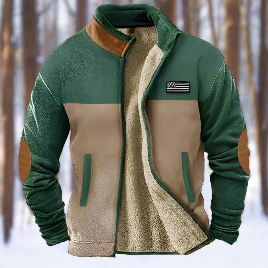 Renvald – Men’s Fleece Jacket with Shearling Lining