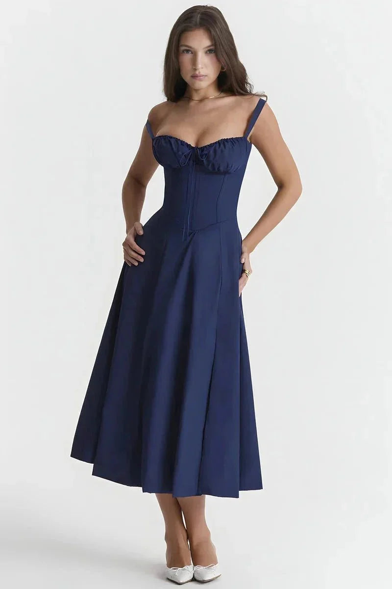 Damen Sommer Trägerkleid | Midi