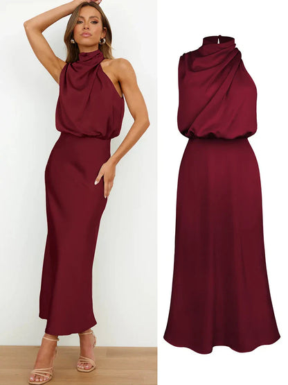 Damen Elegantes Asymmetrisches Kleid | Midi