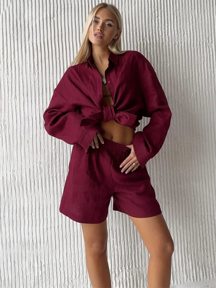 Soleya Linen Blend Two-Piece Set
