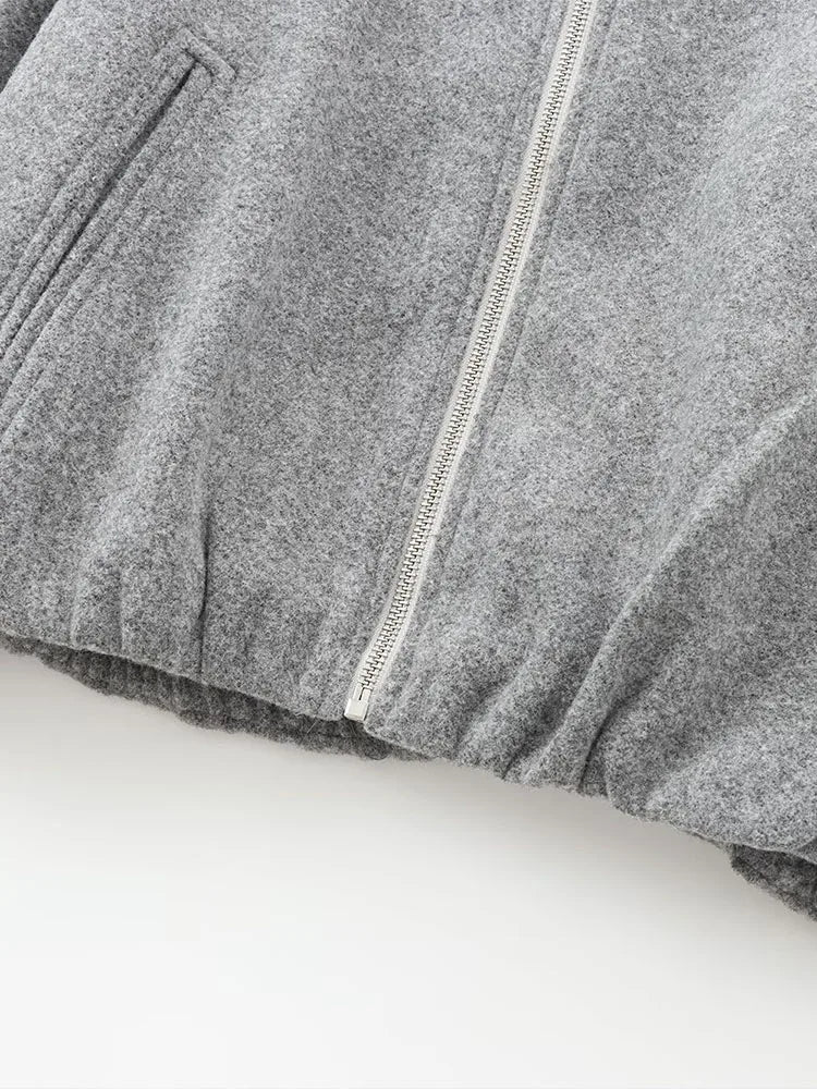 Fioréne | Dames Grijze Bomberjas – Losse Fit & Comfortabel