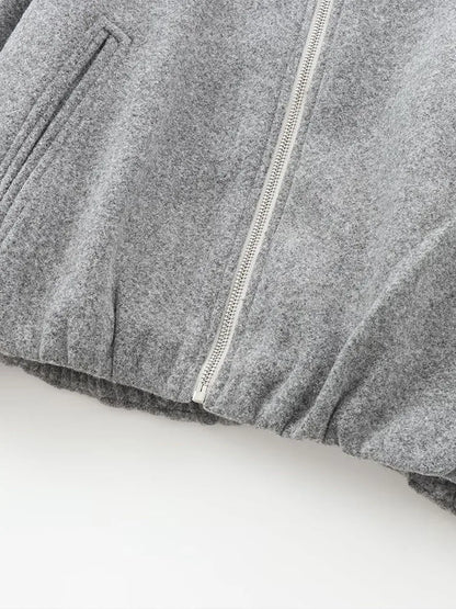Fioréne | Dames Grijze Bomberjas – Losse Fit & Comfortabel