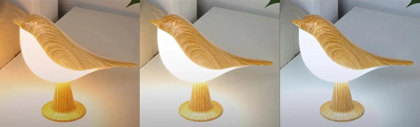 Lunavo LED-Tischlampe – Vogel-Nachtlicht mit Touch-Steuerung