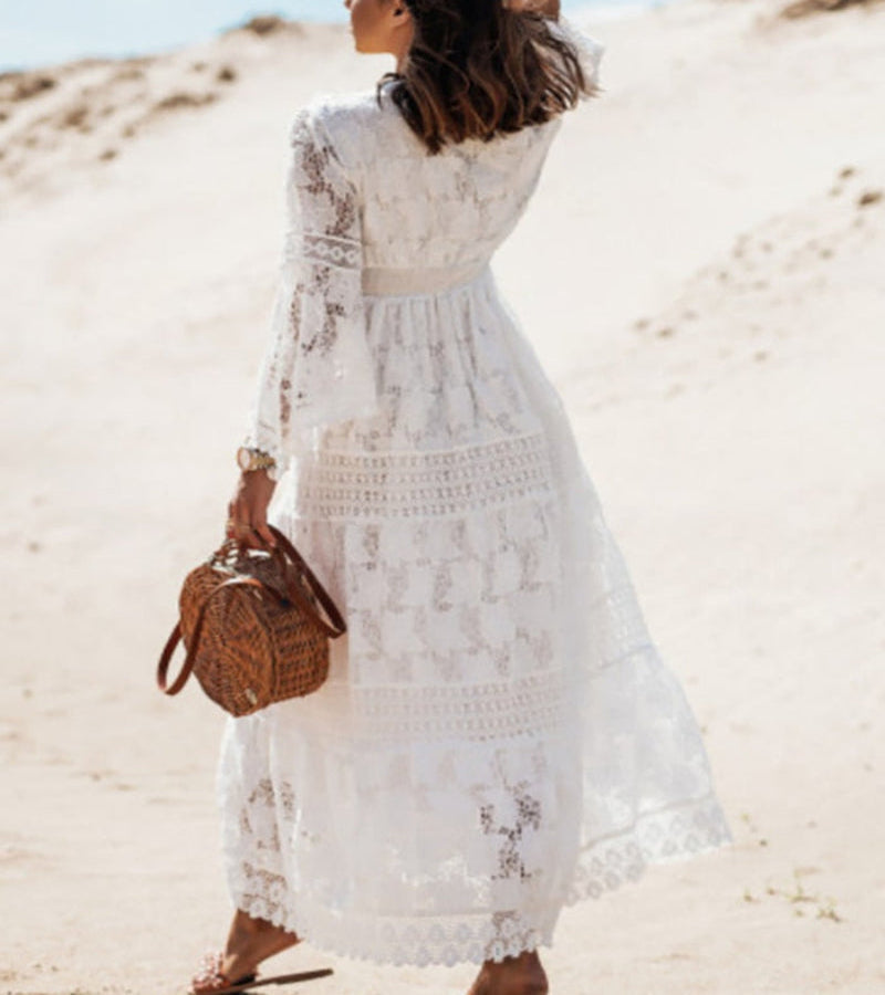 Robe longue bohème Emily coupe fluide décontractée