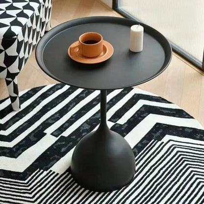 Valessia Tisch | Runder Metall-Beistelltisch im skandinavischen Stil