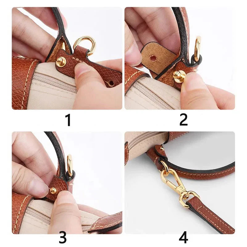 Leather Crossbody Strap for Longchamp Mini Bag TARHUS  Women Accessories