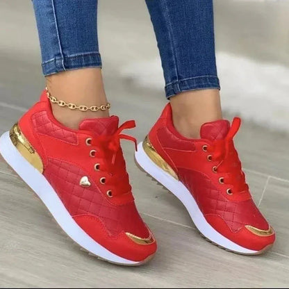 Kvinno Sneakers med Platå
