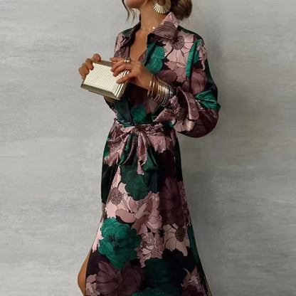 Women's Belted Maxi Dress – Elegant Sleeveless Occasion Dress
