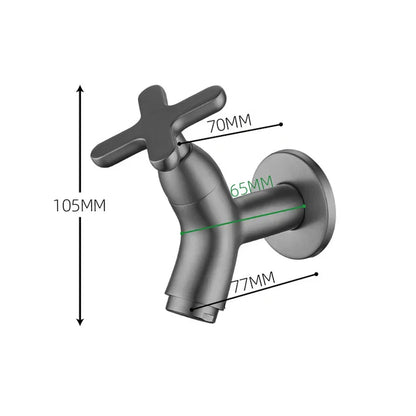 Ottone Flow | Luxe Messing Wandkraan – Modern Design – Koud Water – G1/2" Aansluiting