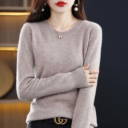 Lysandra – Women’s 100% Cashmere Crew Neck Sweater