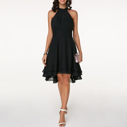 Élodie – Robe midi élégante avec ruches femme