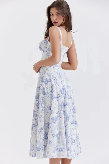 Damen Sommer Trägerkleid | Midi