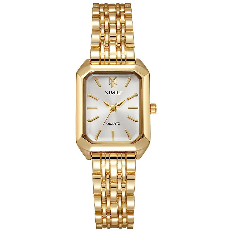 Seriva Quarzuhr – Rechteckige Damenarmbanduhr mit Metallarmband