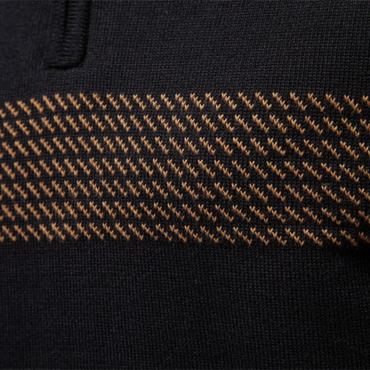 Durham Heritage Stripe Men Half Zip Sweater