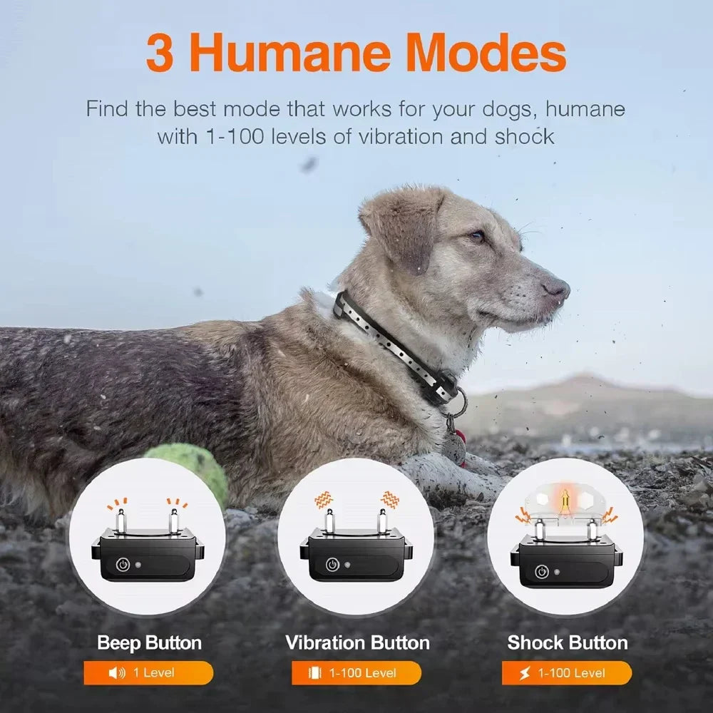 Elektronisches Hundehalsband mit Fernbedienung 1000m