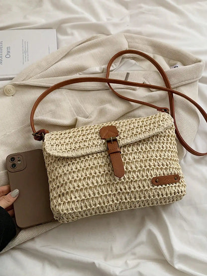 Evelien - Sac Bandoulière en Paille Naturelle – L’Accessoire Estival Incontournable