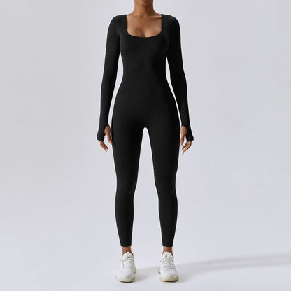 Seamless Ribbed One Piece Tummy Control Romper