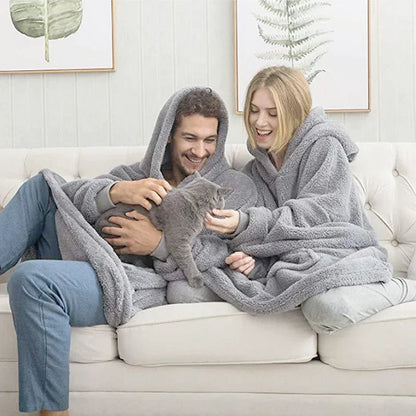 Oversized flanellfleece-tröja för damer och herrar – FleeceHaven