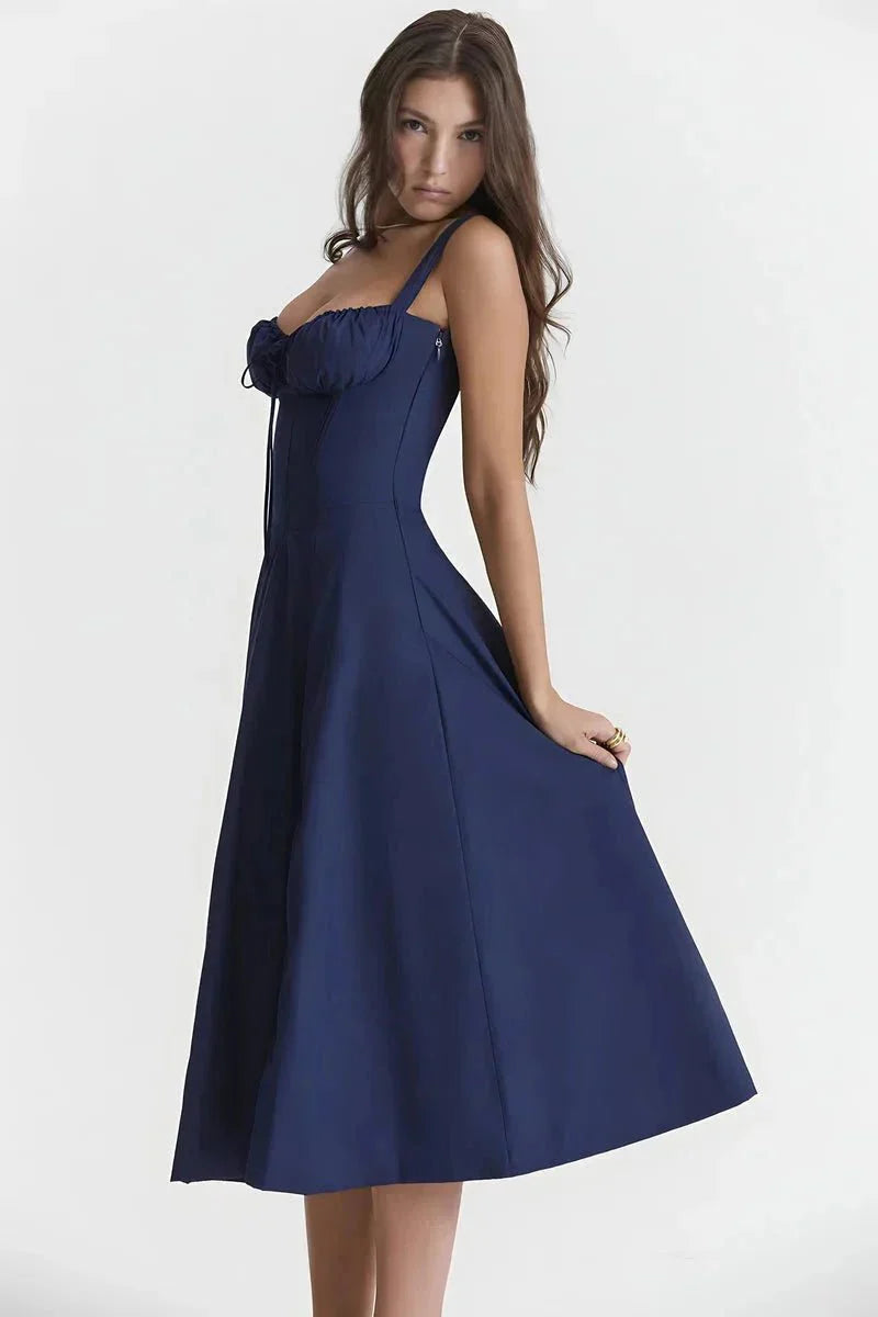 Damen Sommer Trägerkleid | Midi