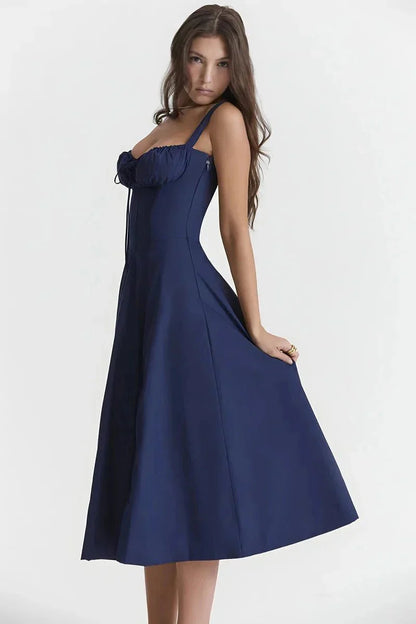 Damen Sommer Trägerkleid | Midi
