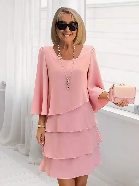 Elise – Elegante vestido vaporoso con volantes