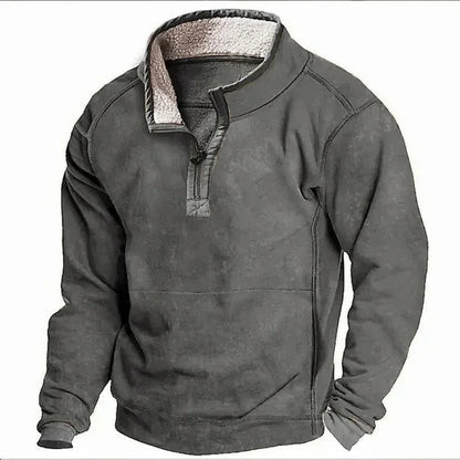 Mateus | Blusa Térmica com Efeito Camurça e Gola de Borrego