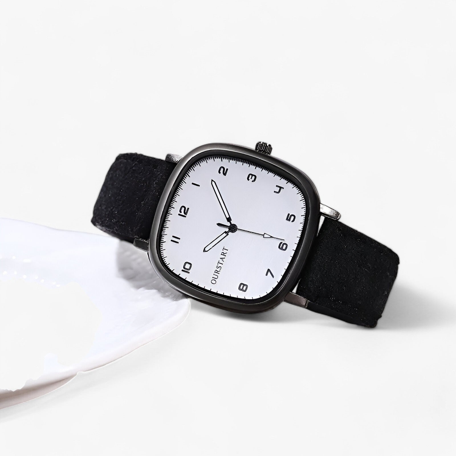 watches : Horloge Dames Groen - Vintage Firkanthøj - Elegante met Leren Band in van Pantino