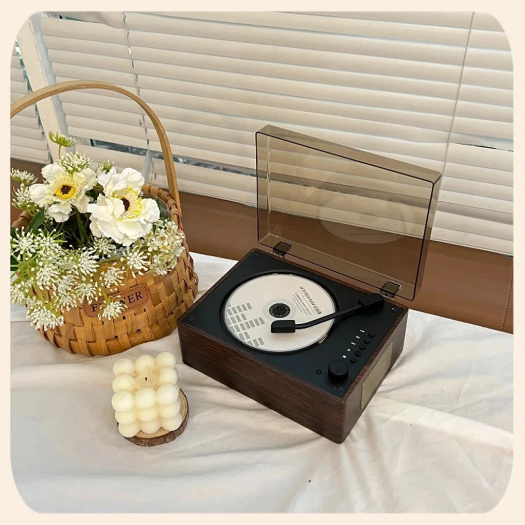 Retro CD-speler Bluetooth 5.1 Draagbaar Hout USB AUX Woonkamer Slaapkamer Muziekspeler Oplaadbaar Afstandsbediening Vintage | Restfield