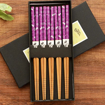 Irodori | Luxe 5-delige Bamboe Eetstokjes Set