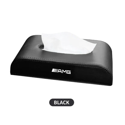 Car Leather Tissue Box For Mercedes Benz C180 C200 C260 C300 W108 W124 W126 W140 W168 W169 W176 Auto Interior Accessories