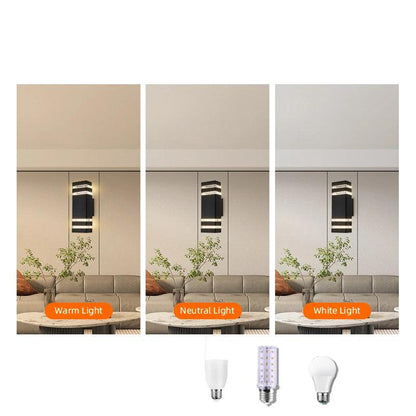 LumiBloc LED Wandlamp Buiten | Up & Down Effect | E27 Fitting | IP65 Waterdicht | Modern Design voor Tuin en Balkon