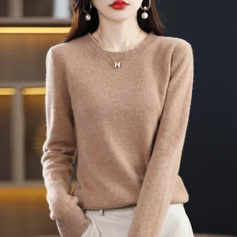 Lysandra – Women’s 100% Cashmere Crew Neck Sweater