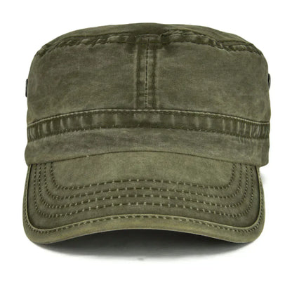 Casquette militaire pour homme en coton résistant – style vintage ajustable et intemporel