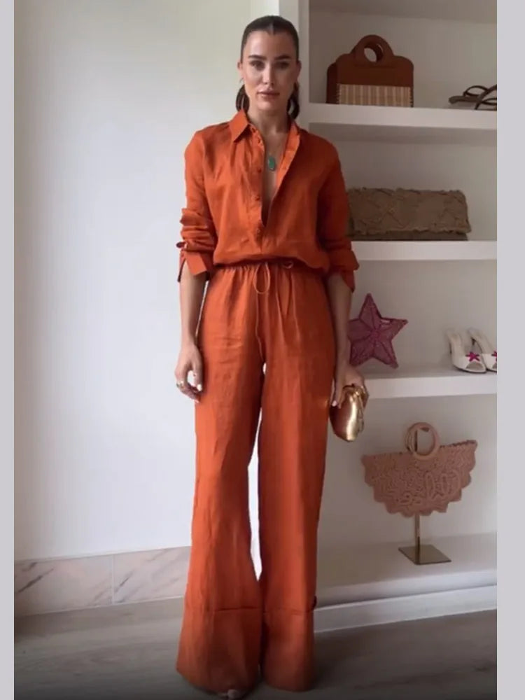 Soleya Linen Blend Two-Piece Set