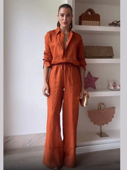 Soleya Linen Blend Two-Piece Set