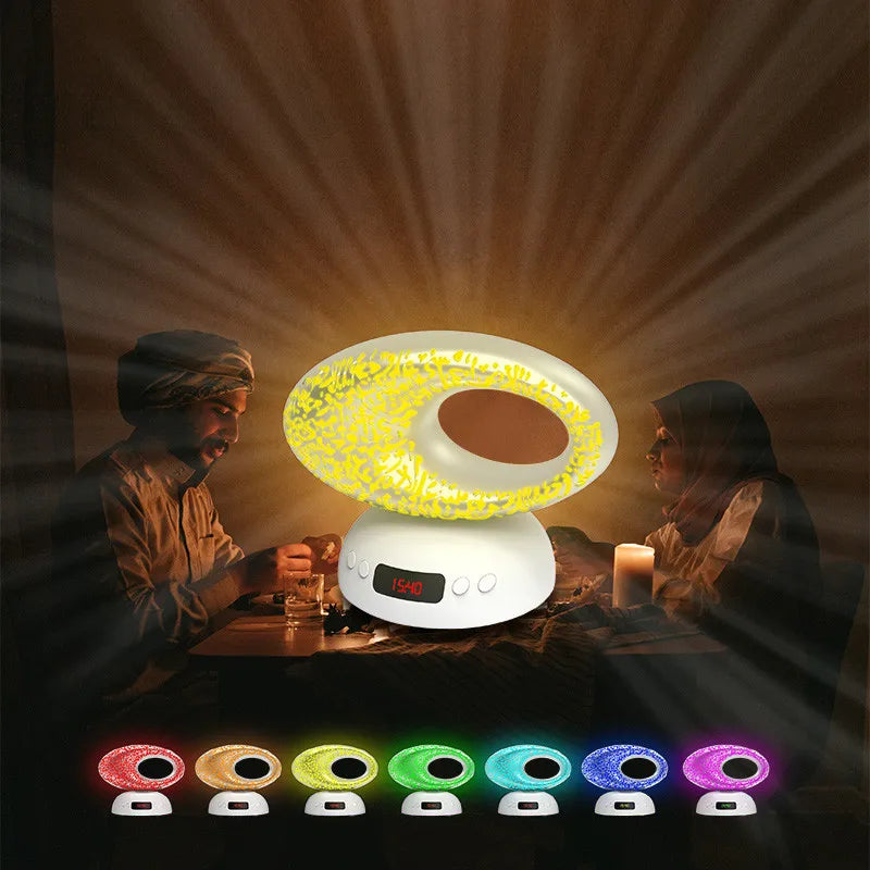 Quran Speaker Muslims LED Time Display Azan Remote Control With Surah Verses and Sooting Lamp Light Ramadan Gift Dropshipping