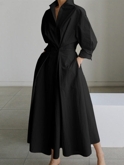 Bolento Nona Kleid Exklusives Urban Dress mit Hemdkragen