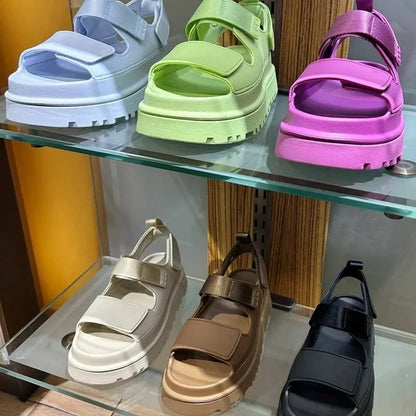 2024 Female Flat Sandals Women Ankle Boots Ladies Thick Platform High Heel Shoes Ladies Luxury Designer Slippers Women Boots