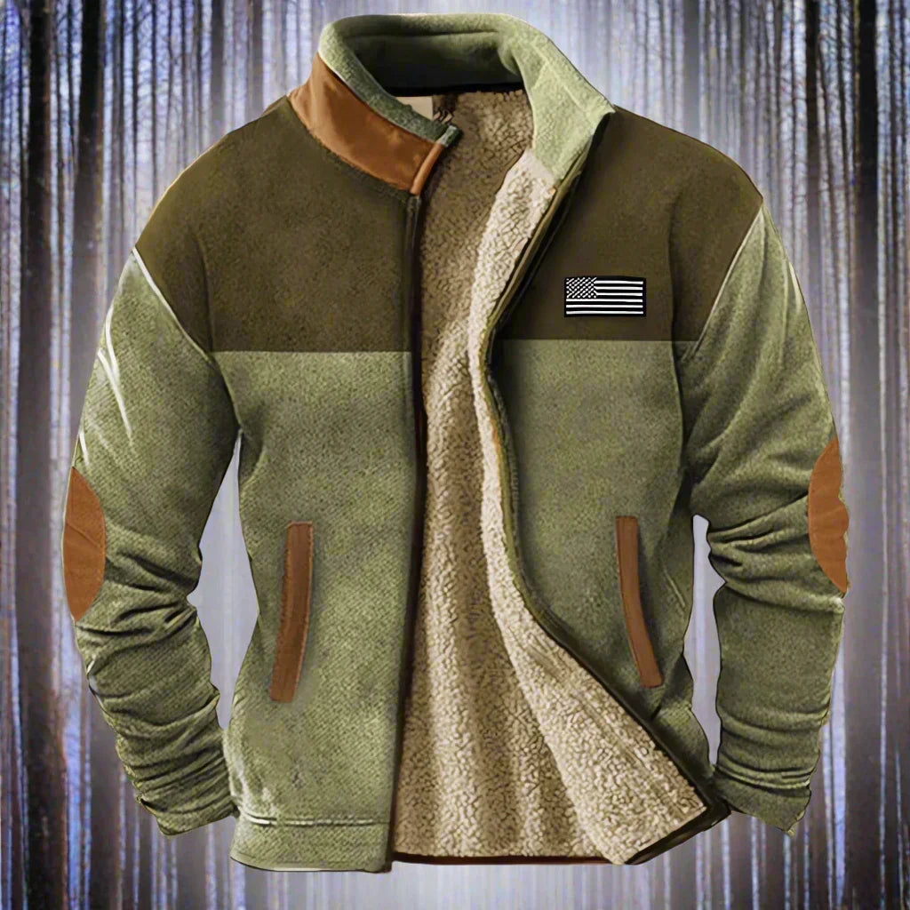 Renvald – Men’s Fleece Jacket with Shearling Lining