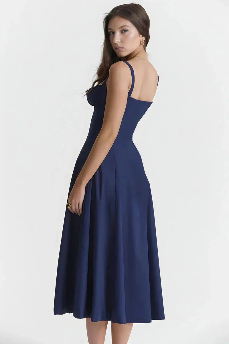 Damen Sommer Trägerkleid | Midi